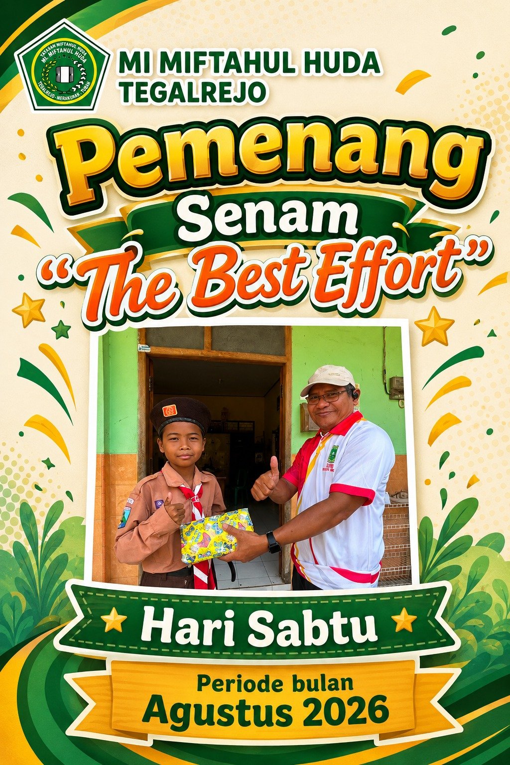 Pemenang Senam BEST EFFORT hari Sabtu Edisi Bulan Agustus 2026